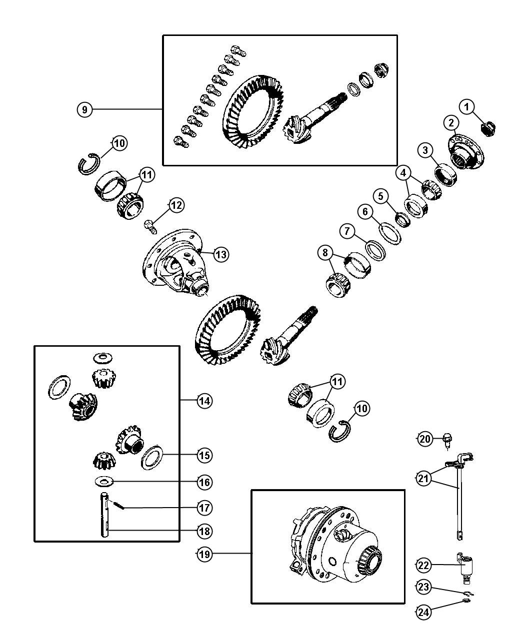 Differential, Front Axle,[Axle - Front, 200MM]. Diagram