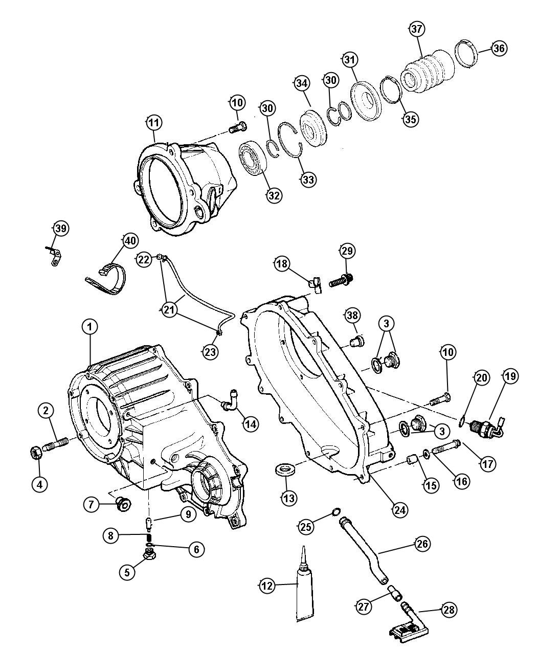 Case and Related Parts Select Trac [Selec-Trac Full Time 4WD System]. Diagram