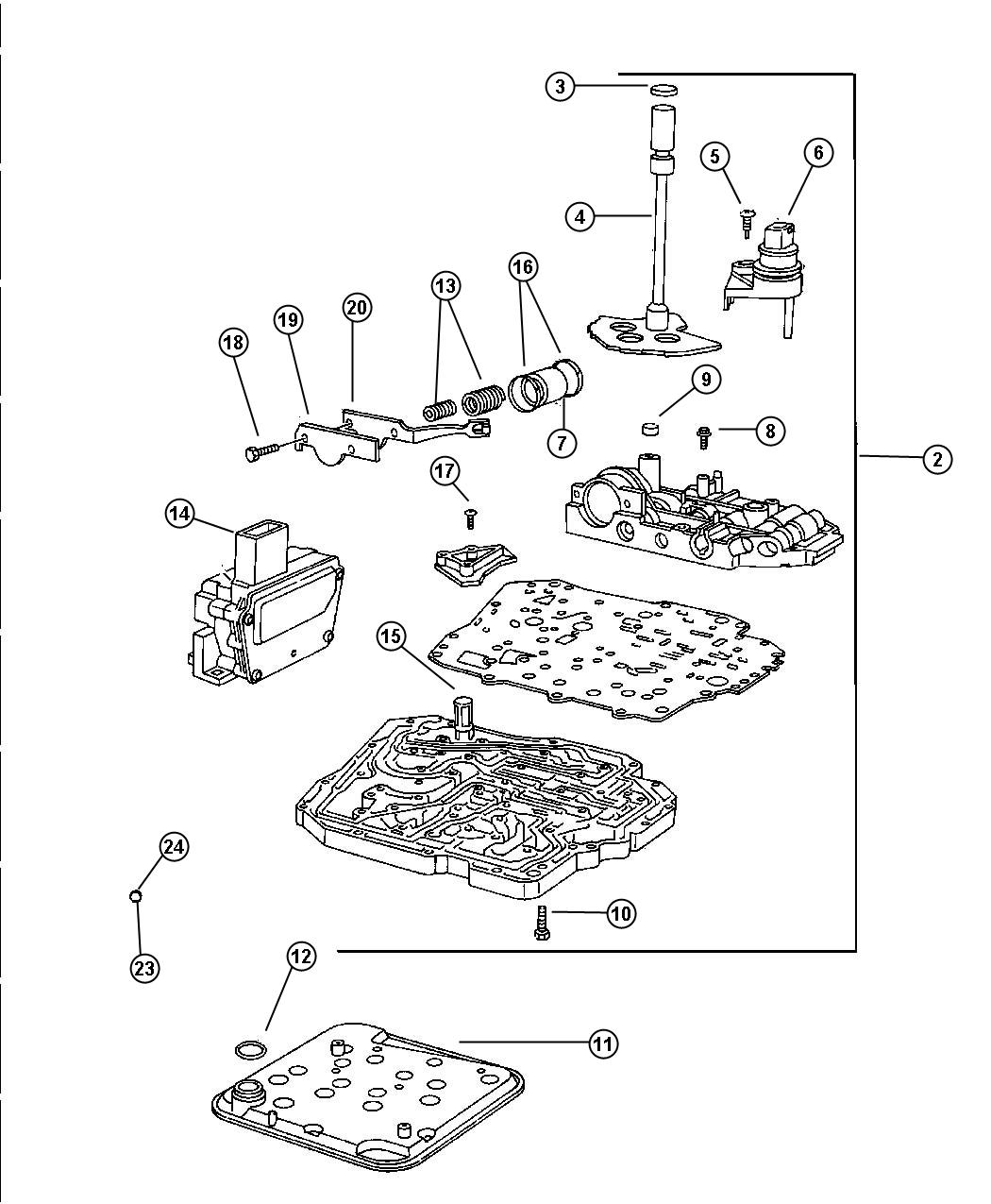 Diagram Valve Body. for your 2002 Dodge Ram 1500   