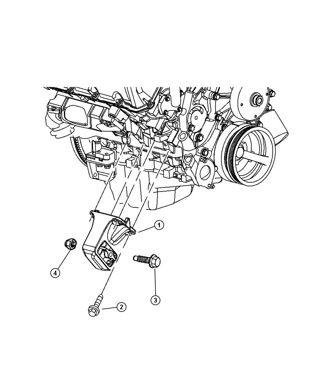 Diagram Front, Engine Mounts ALL. for your 2004 Chrysler 300  M 