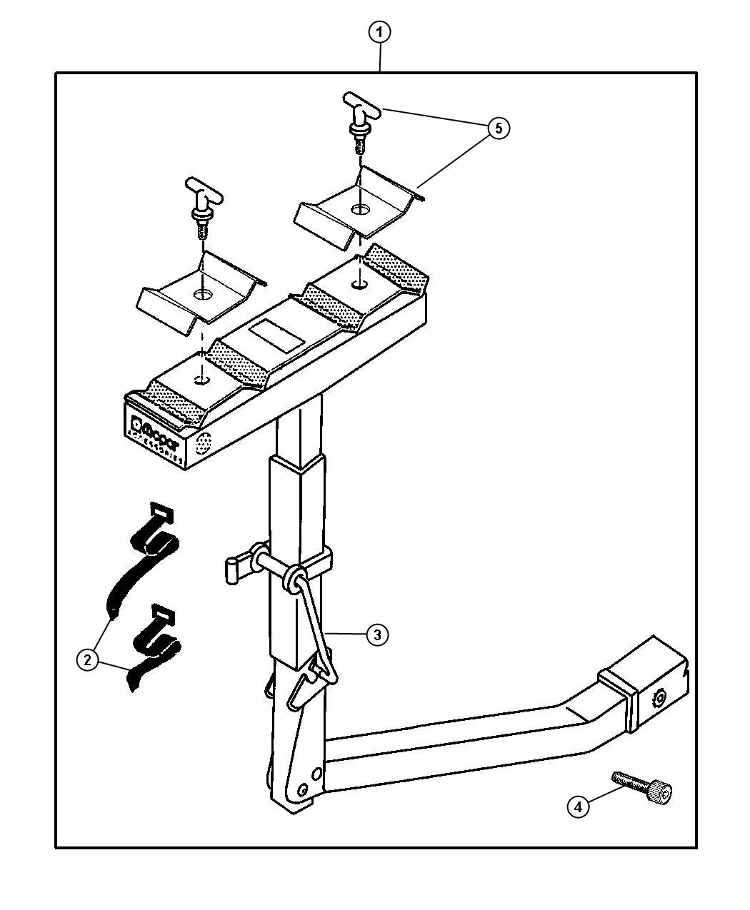 Diagram Bike Carrier - Hitch Mount. for your Dodge Magnum  