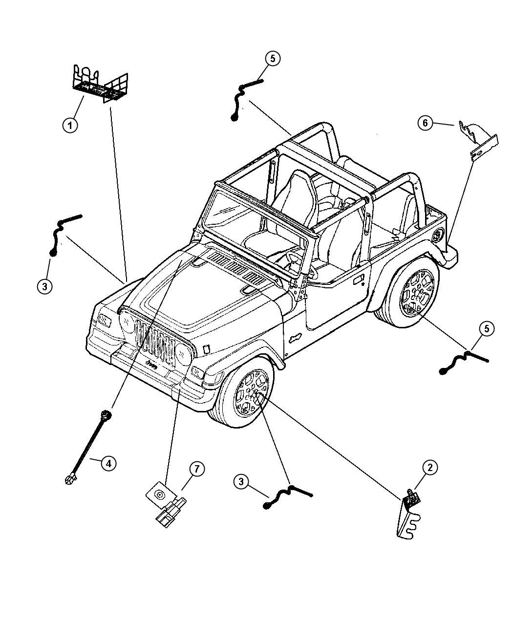 Diagram Sensors - Body. for your Jeep