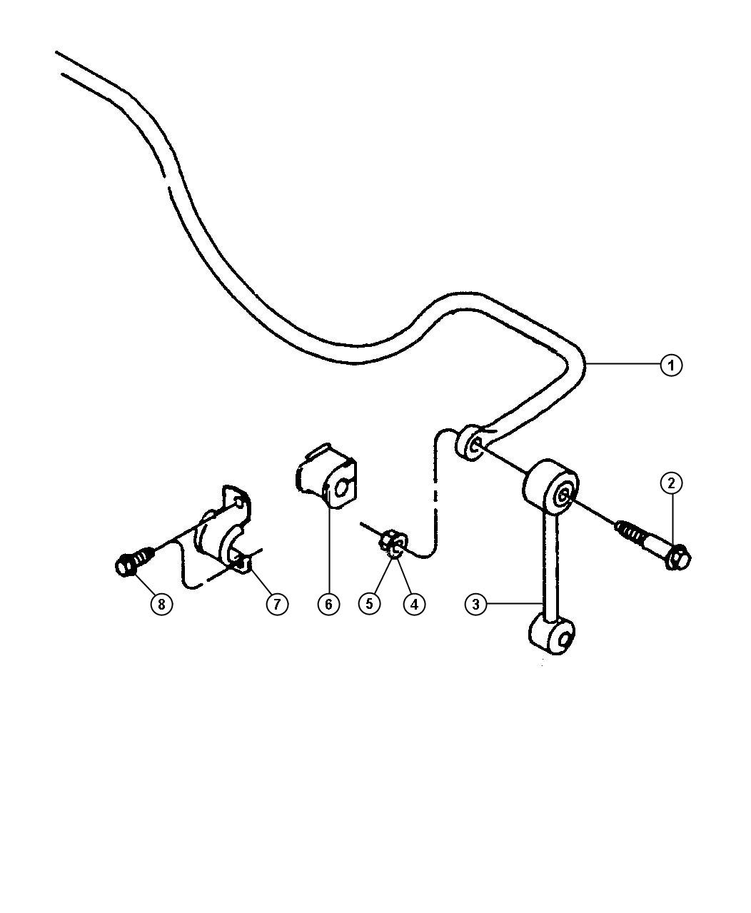 Diagram Stabilzer, Rear. for your Jeep Wrangler  