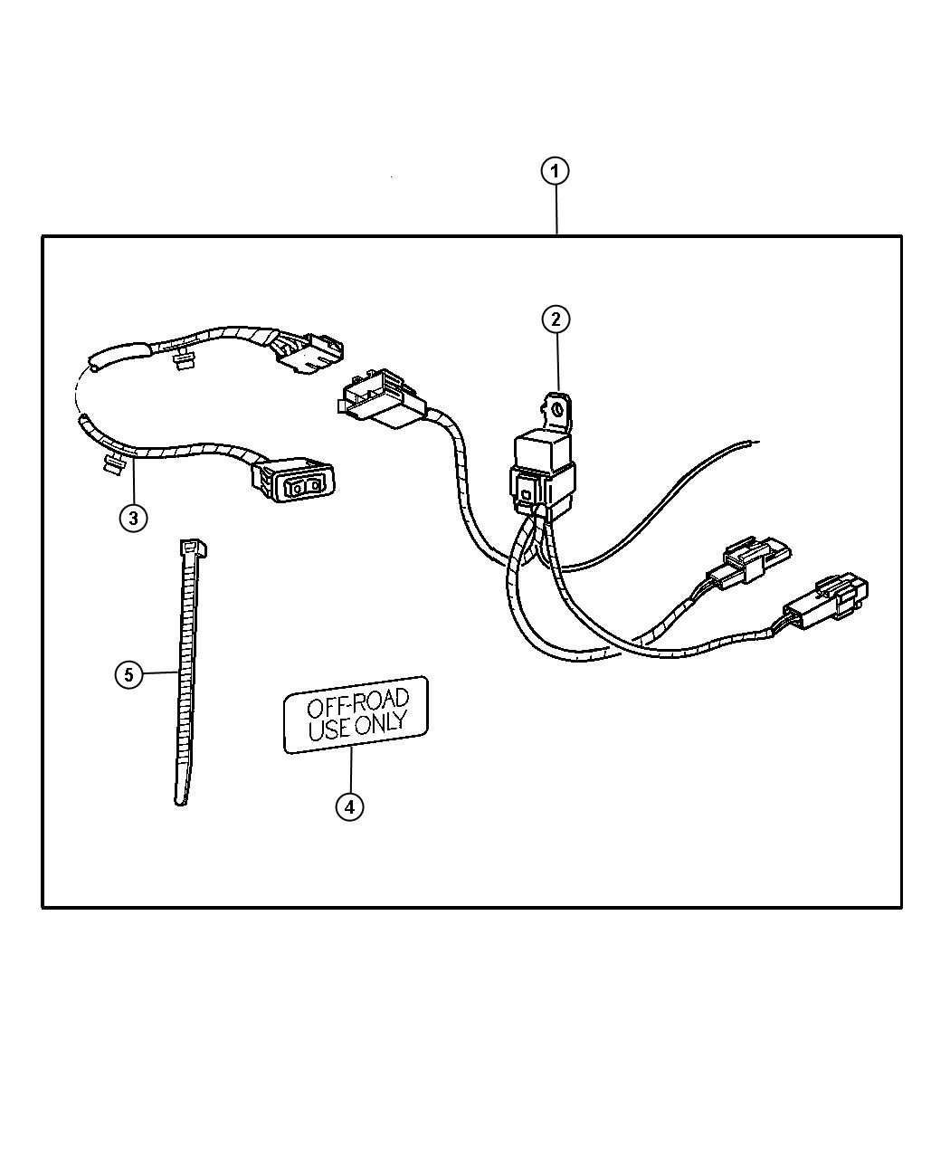 Diagram Install Kit - Off Road Lights. for your Jeep Wrangler  
