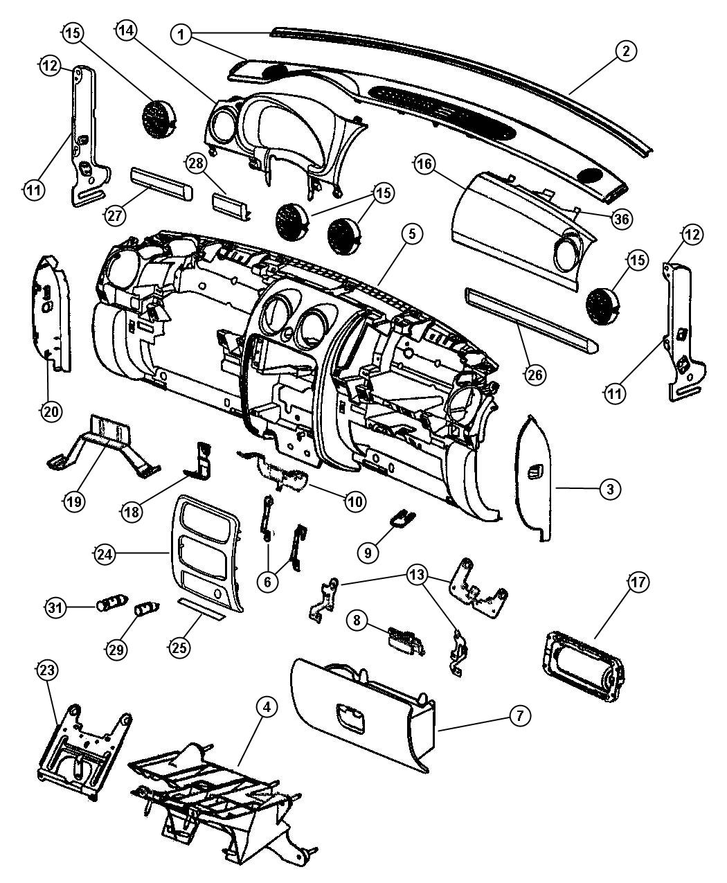 Instrument Panel. Diagram