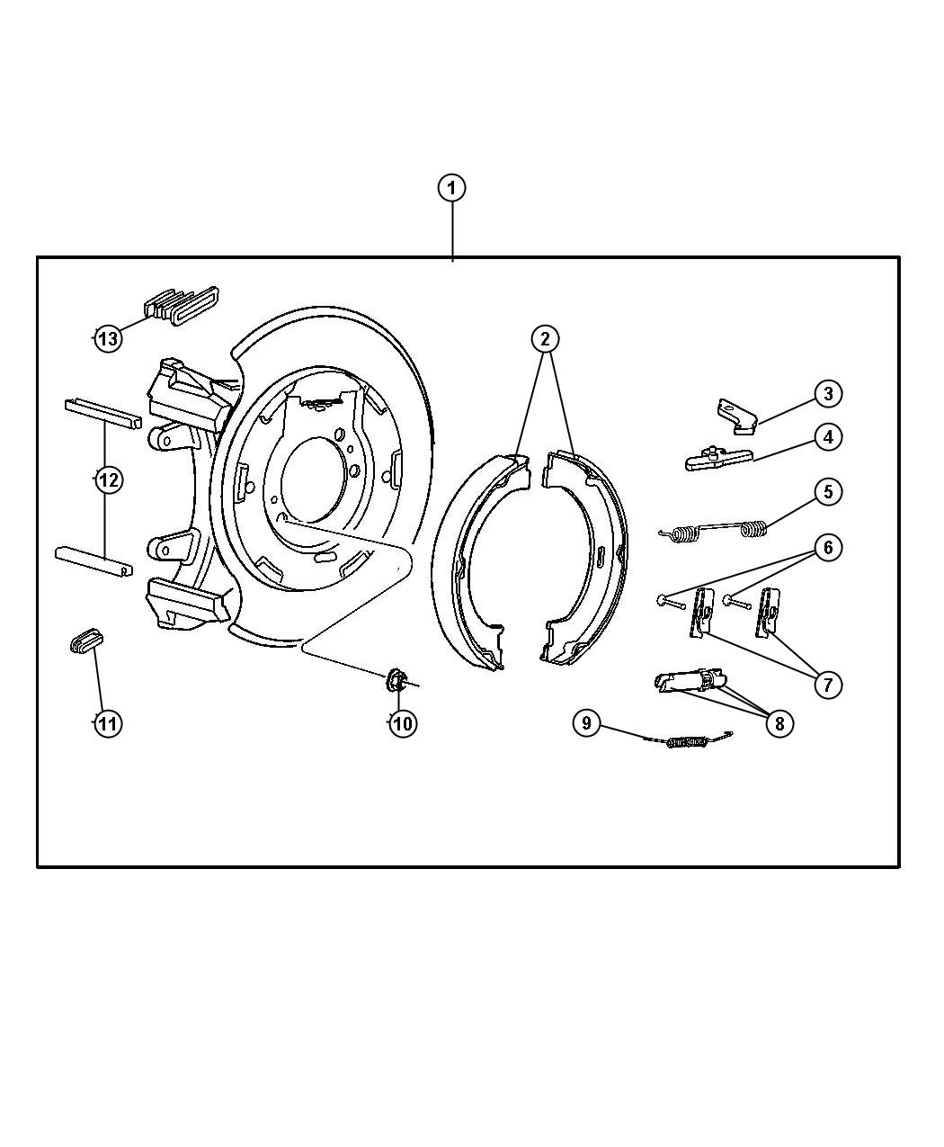 Diagram Parking Brake Assembly,Rear,Disc. for your Jeep Patriot  