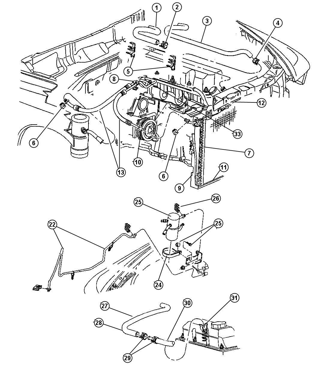 Diagram Plumbing, Heater And Air Conditioning. for your Chrysler 300  M