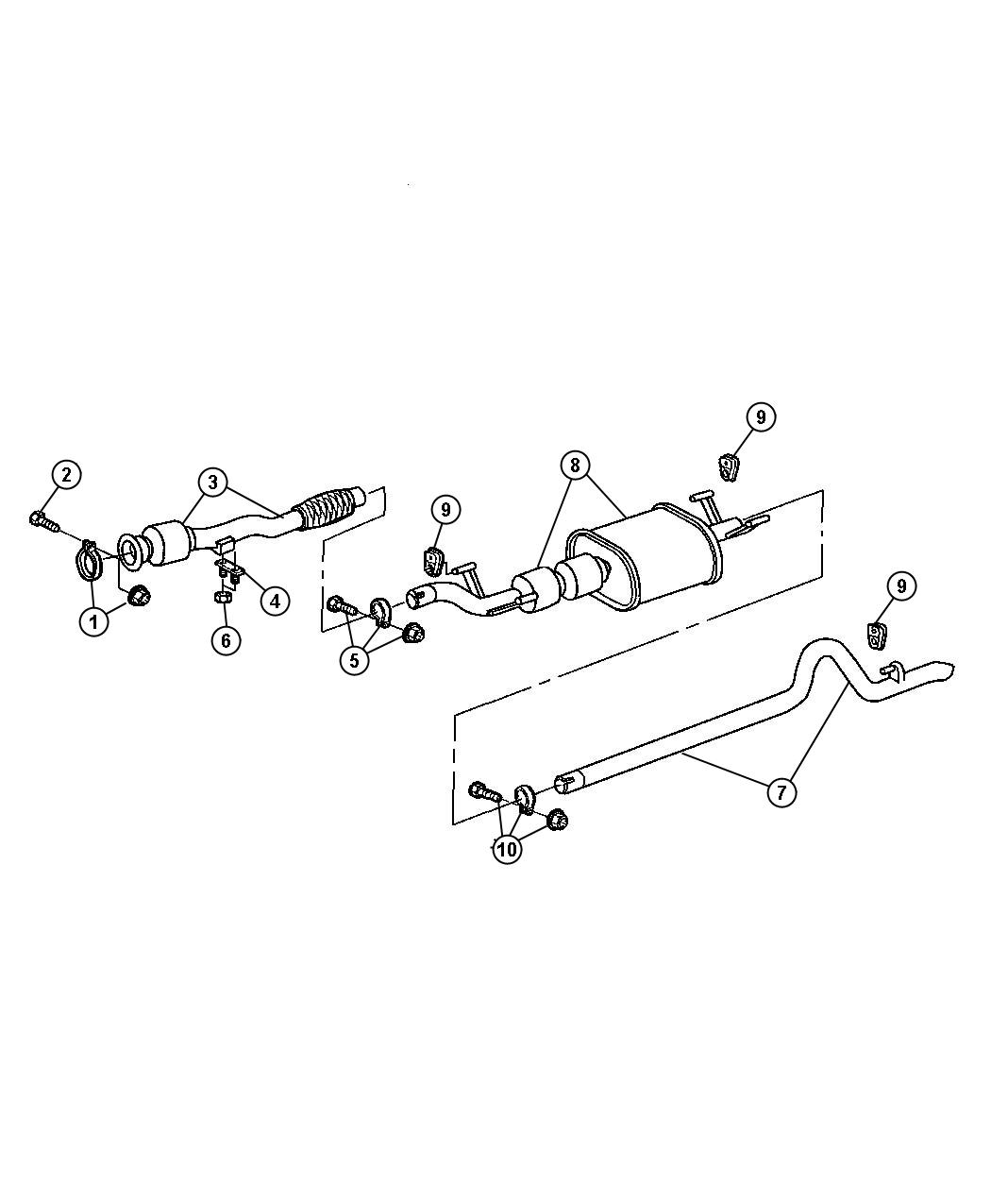 Diagram Exhaust System. for your Dodge SPRINTER  