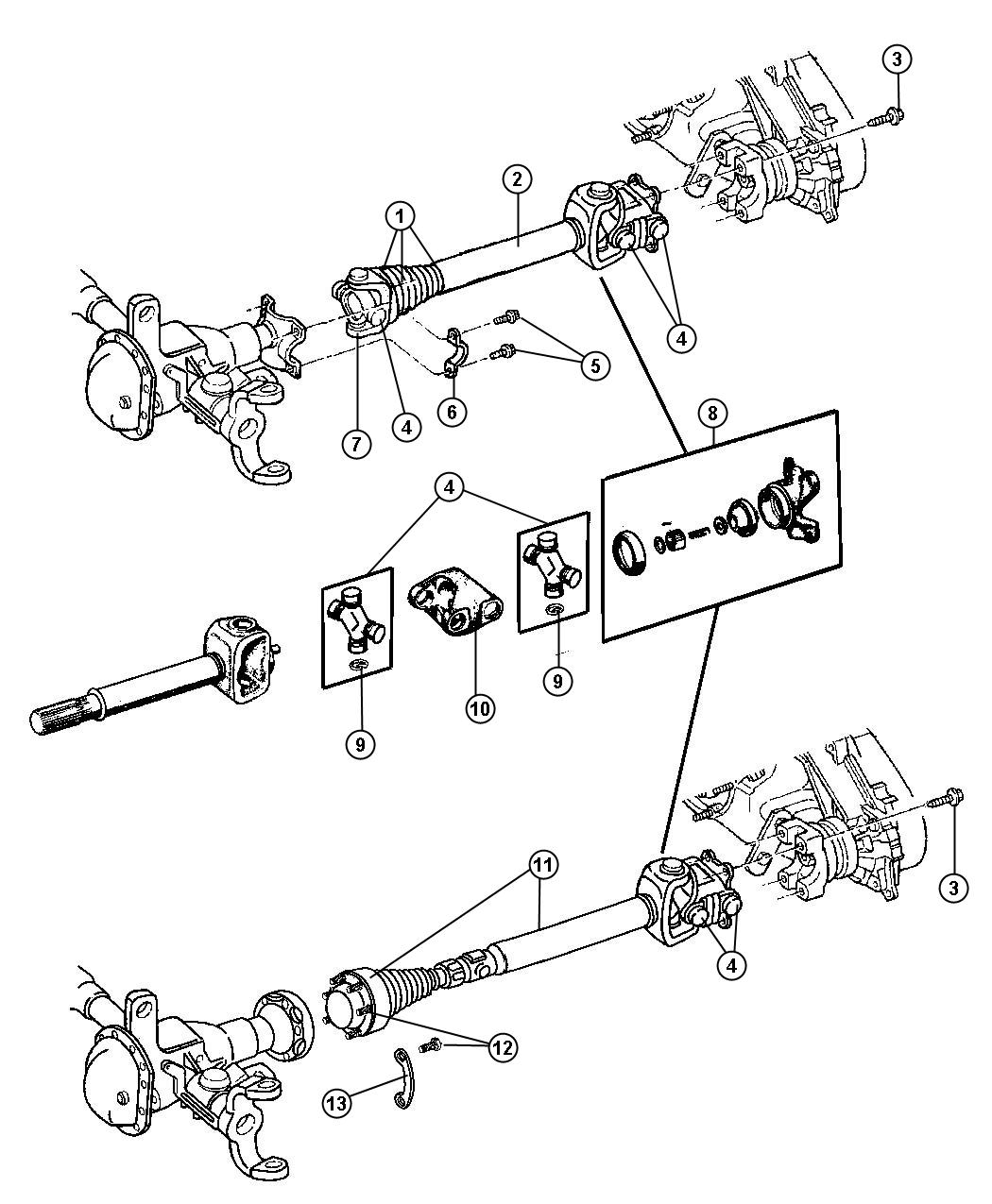 Diagram Propeller Shaft,Front. for your Chrysler 300  M