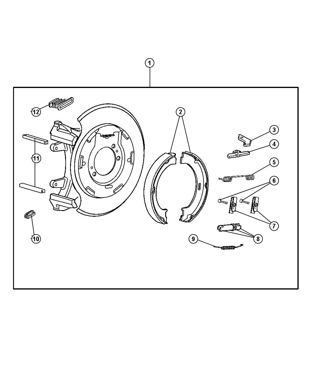 Diagram Parking Brake Assembly,Rear,Disc. for your Jeep Patriot  