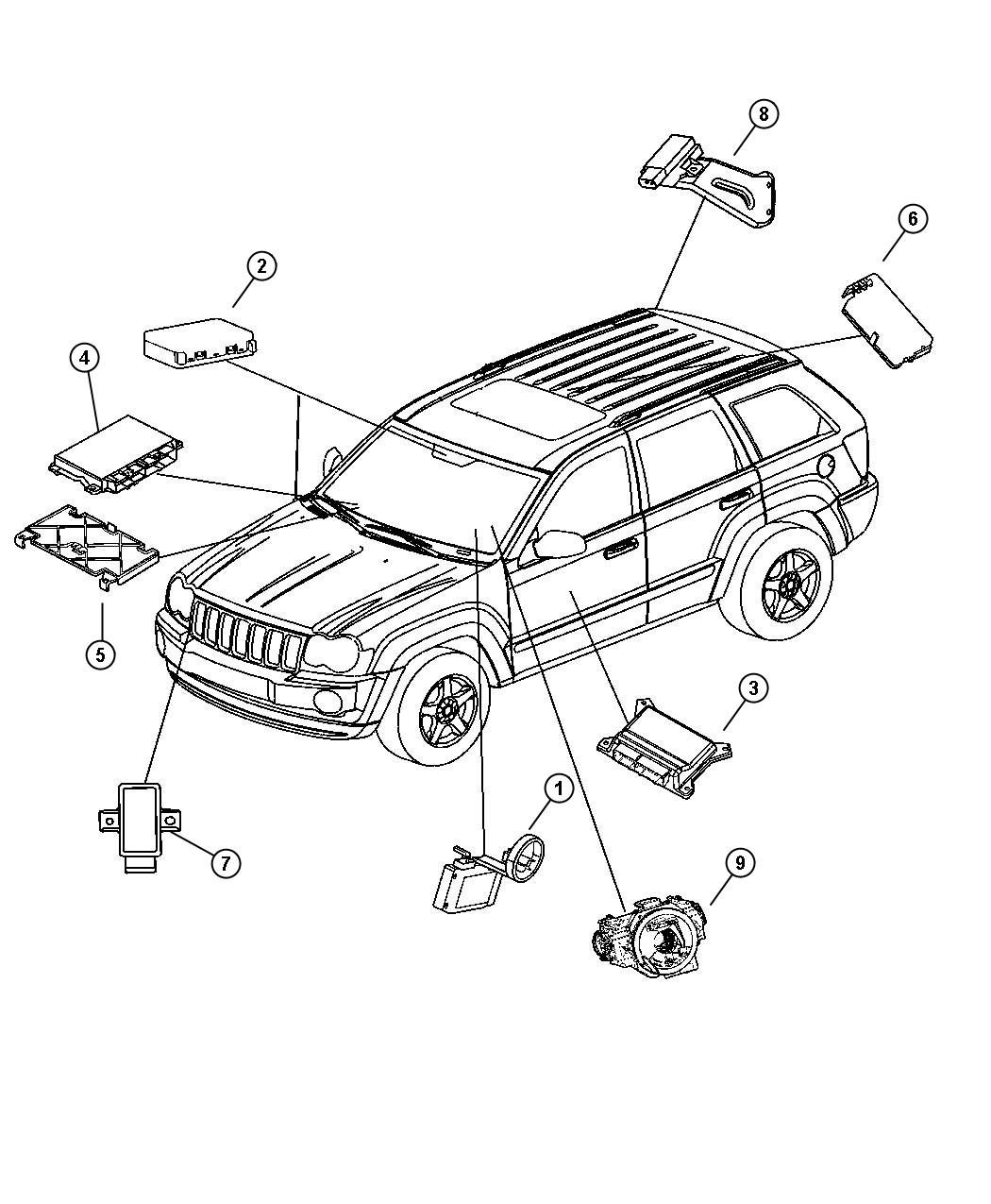 Diagram Modules Body. for your 2008 Chrysler Sebring   