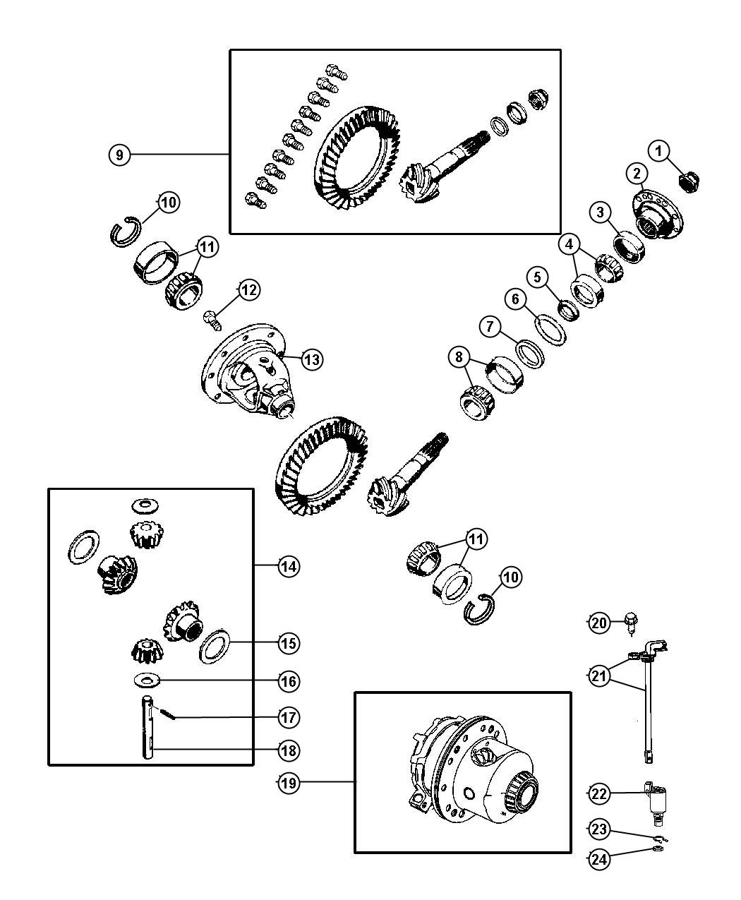 Differential, Front Axle,[Axle - Front, 200MM]. Diagram