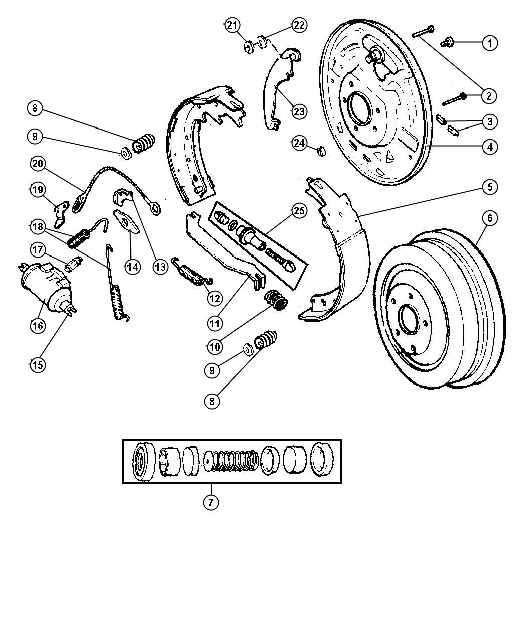 Brakes,Rear,10 X 2.5 Inch Brakes. Diagram