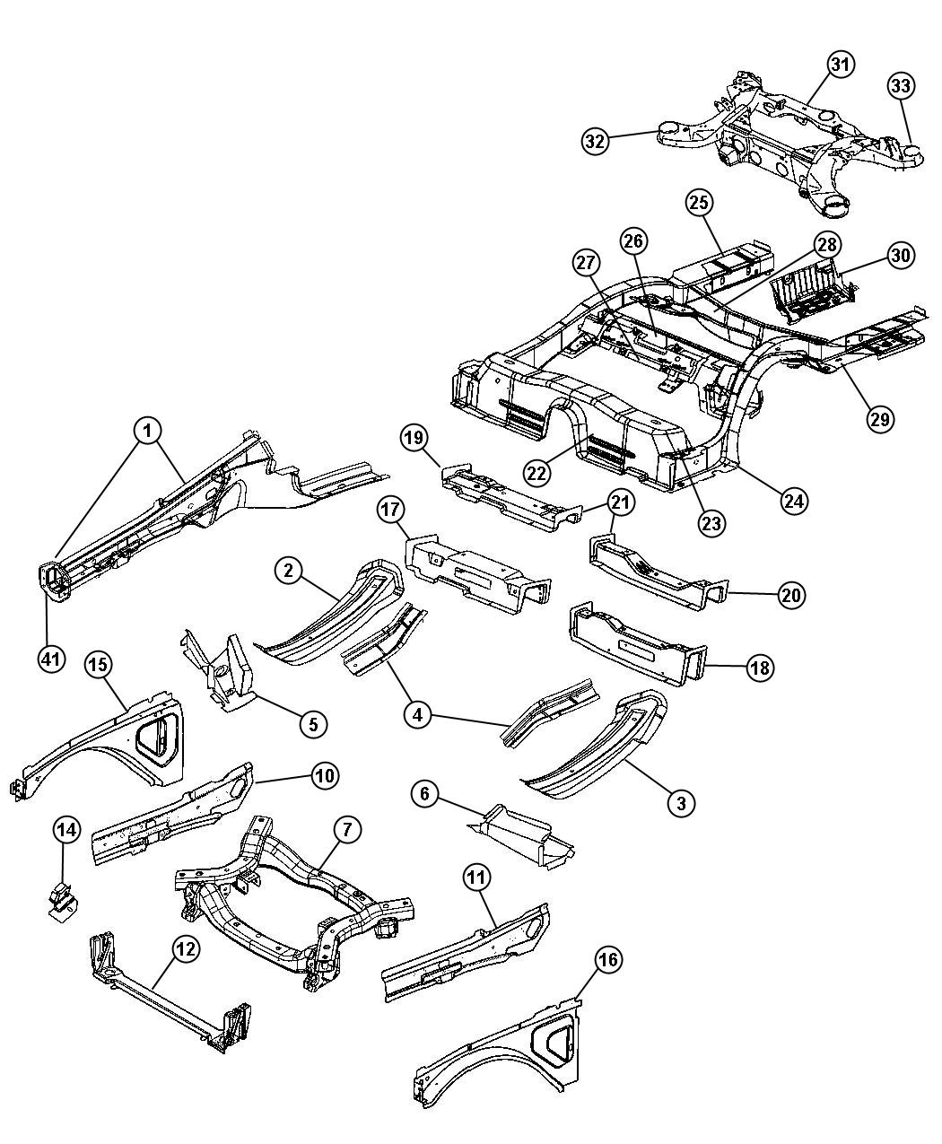 Diagram Frame. for your Dodge Magnum  