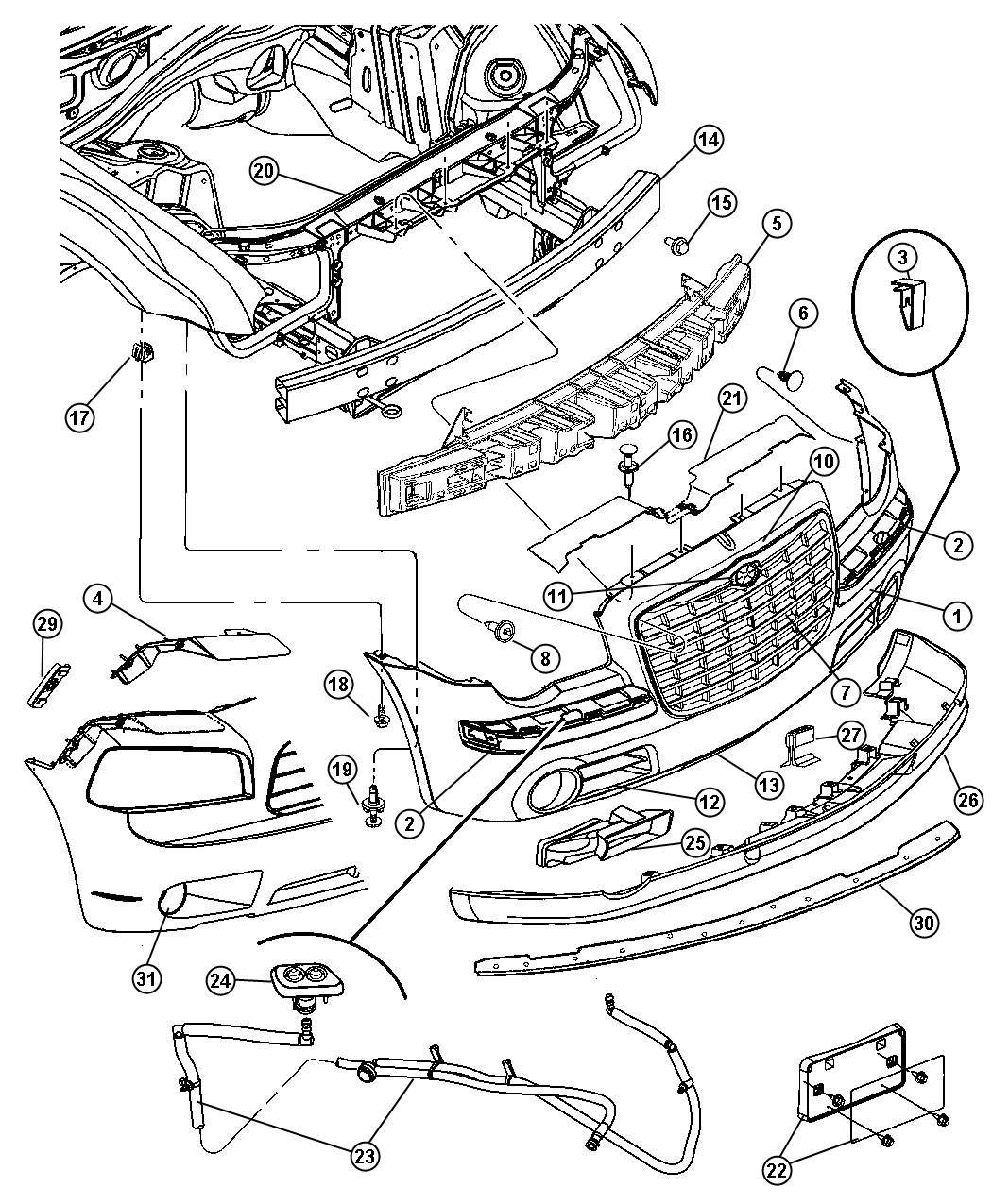 Diagram Fascia, Front - 48. for your 2011 Dodge Charger   