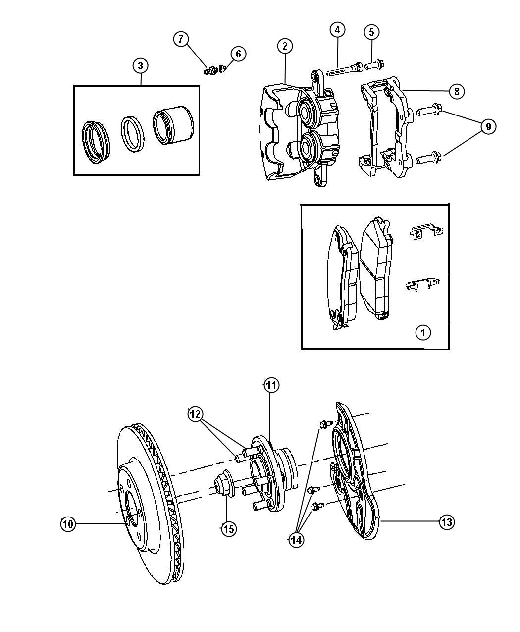 Diagram Brakes, Front, AWD [Anti-Lock 4-Wheel Disc Perf Brakes]. for your 2022 Dodge Charger   