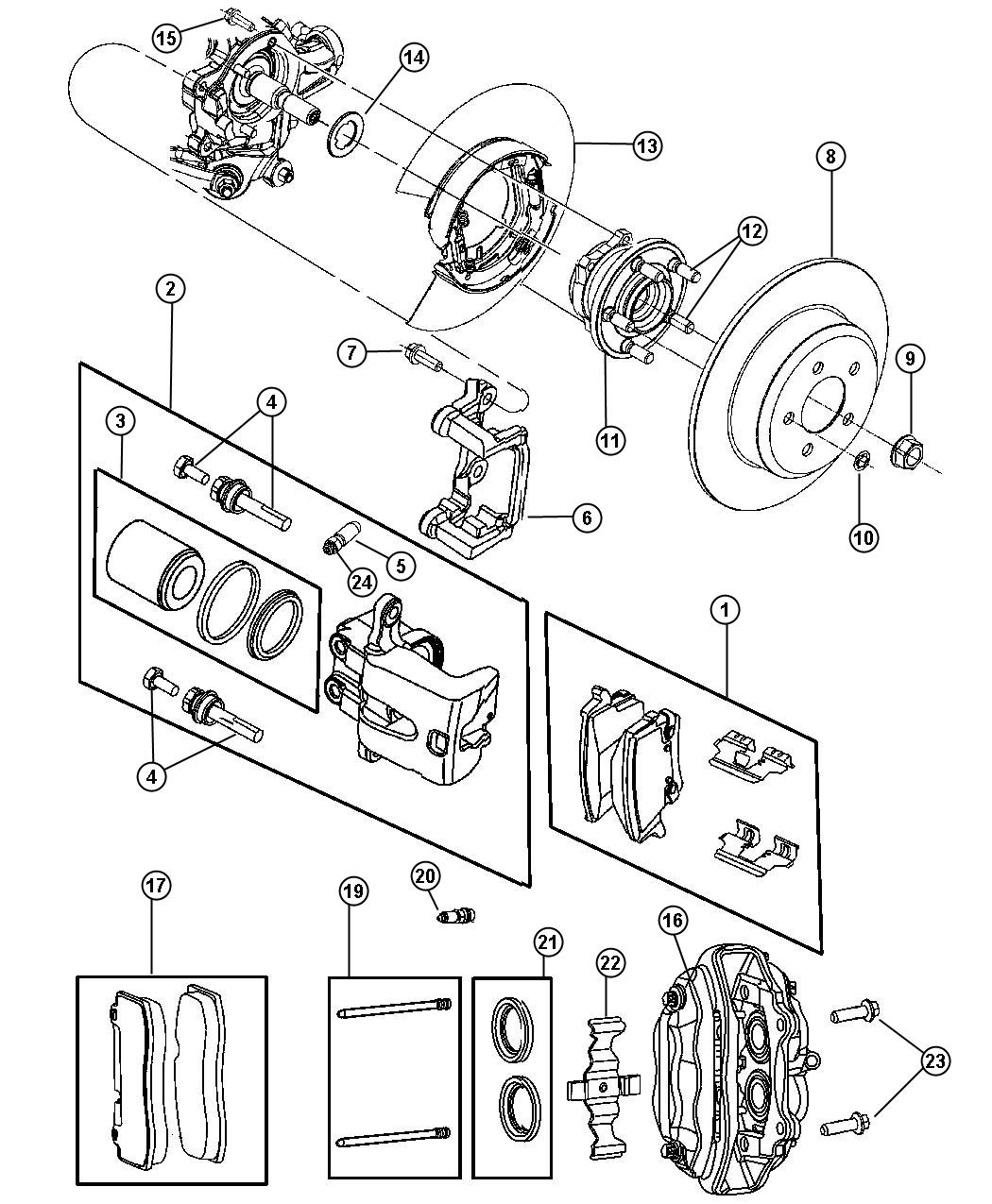 Brakes,Rear Disc. Diagram