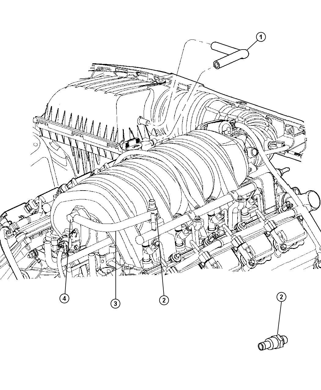 Diagram Crankcase Ventilation 6.1L [6.1L SRT HEMI SMPI V8 Engine]. for your Dodge Magnum  