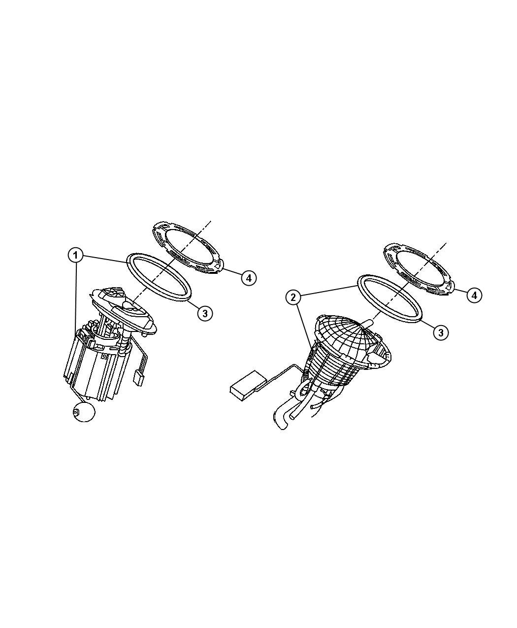 Diagram Fuel Pump and Sending Unit. for your 2021 Chrysler Voyager   