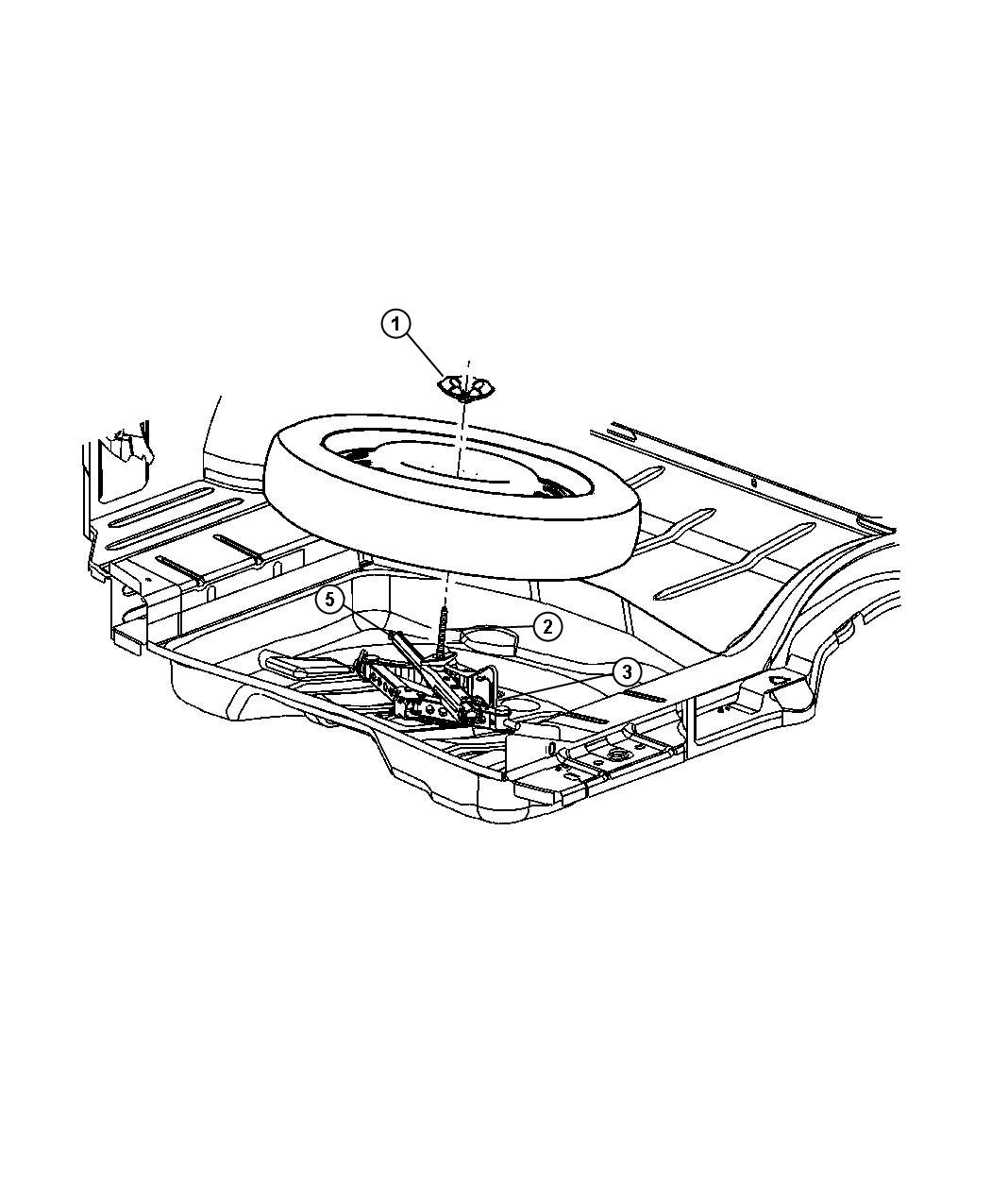 Diagram Jack and Spare Tire Stowage. for your Chrysler