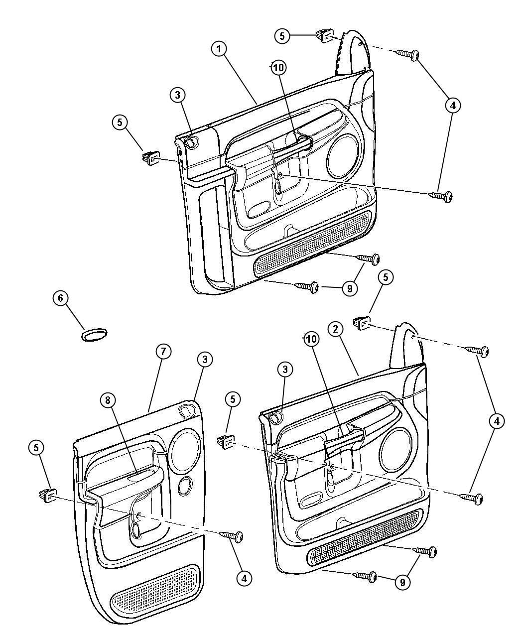 Door Trim Panels. Diagram