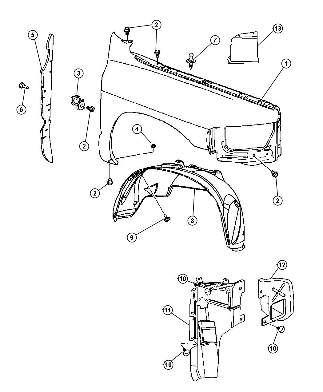 Front Fender. Diagram