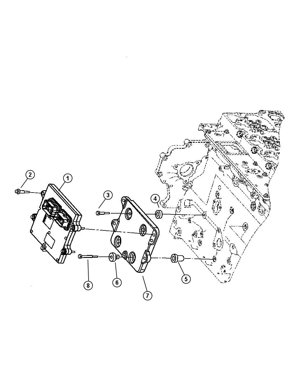 Diagram Engine Control Module Diesel Engine [ALL DIESELS ENGINES]. for your 2000 Dodge Ram 2500   