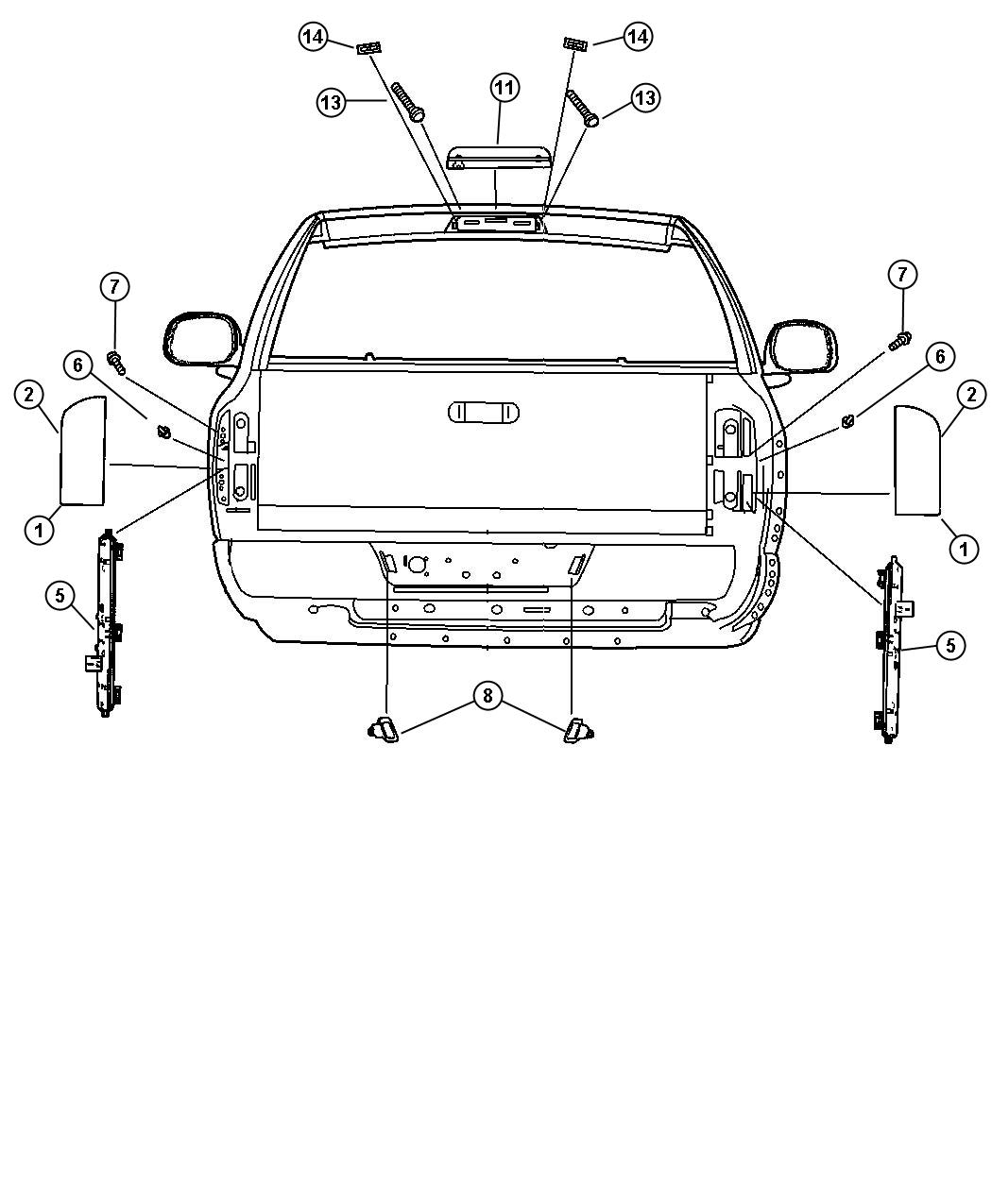 Lamps Rear. Diagram