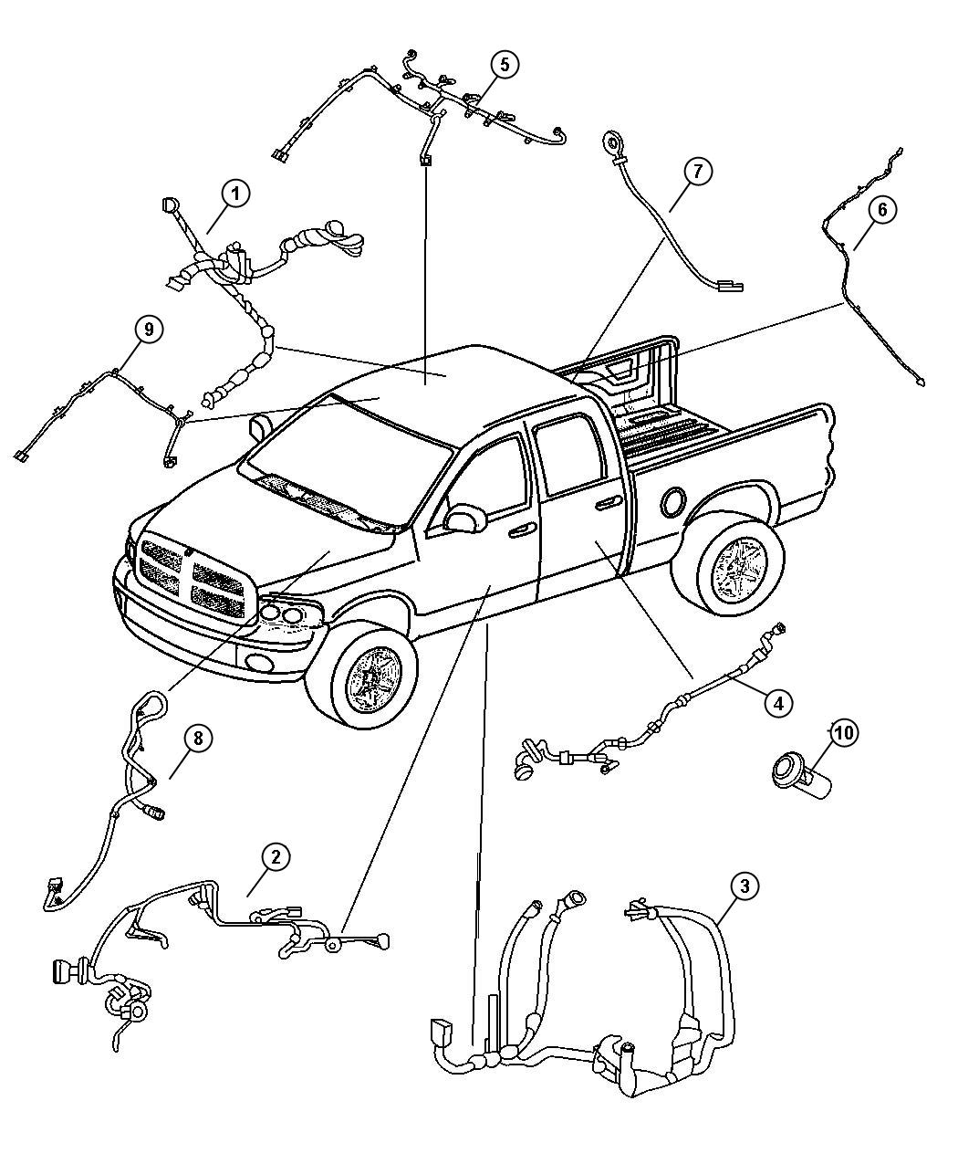 Diagram Wiring Body Front. for your Dodge Ram 2500  