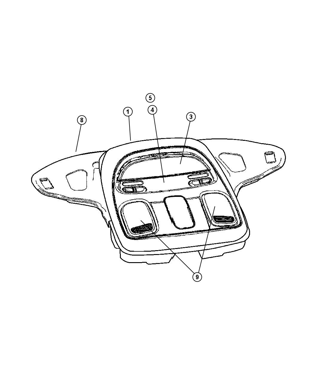 Diagram Overhead Console. for your Dodge Ram 1500  