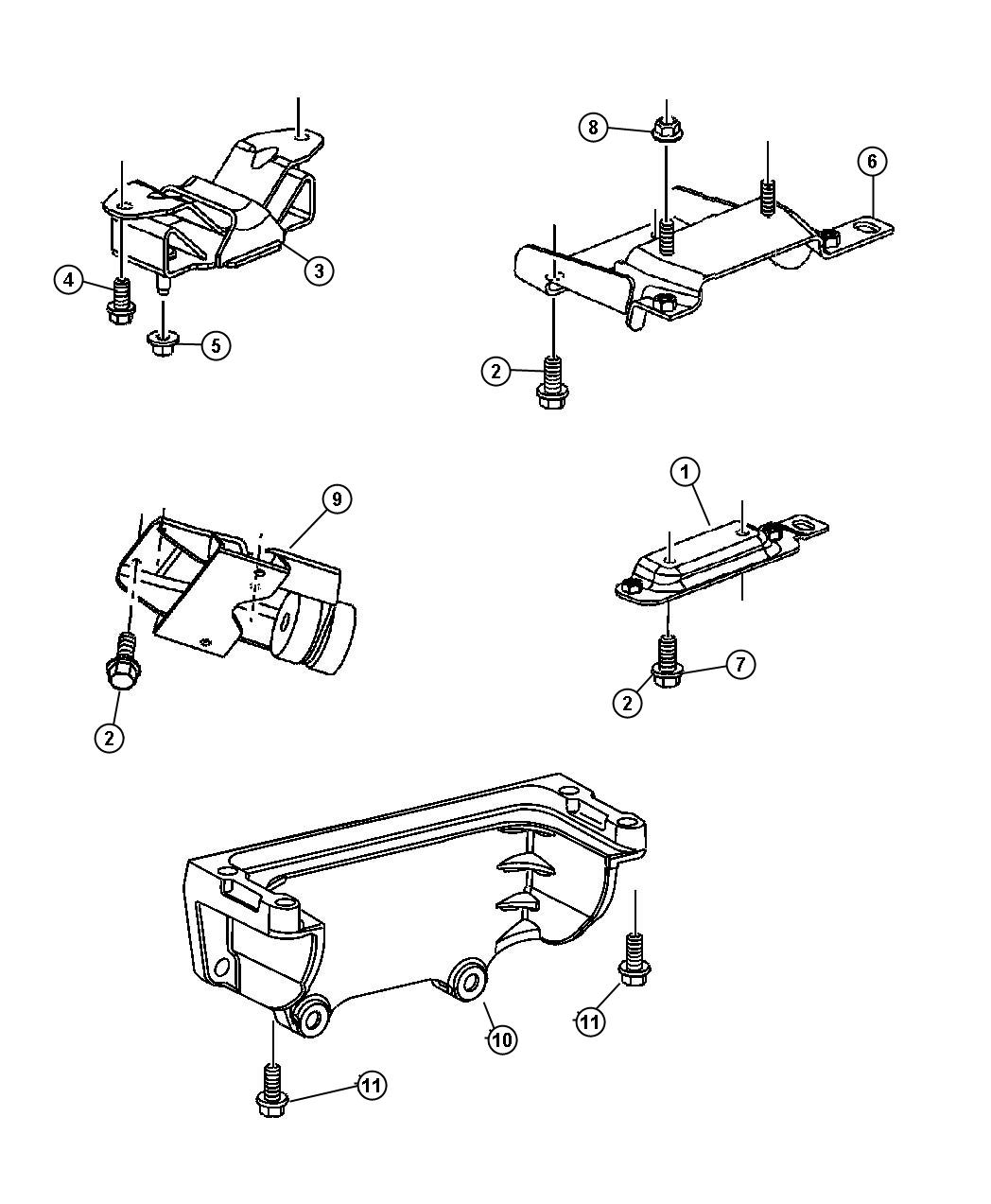 Transmission Mounting All. Diagram