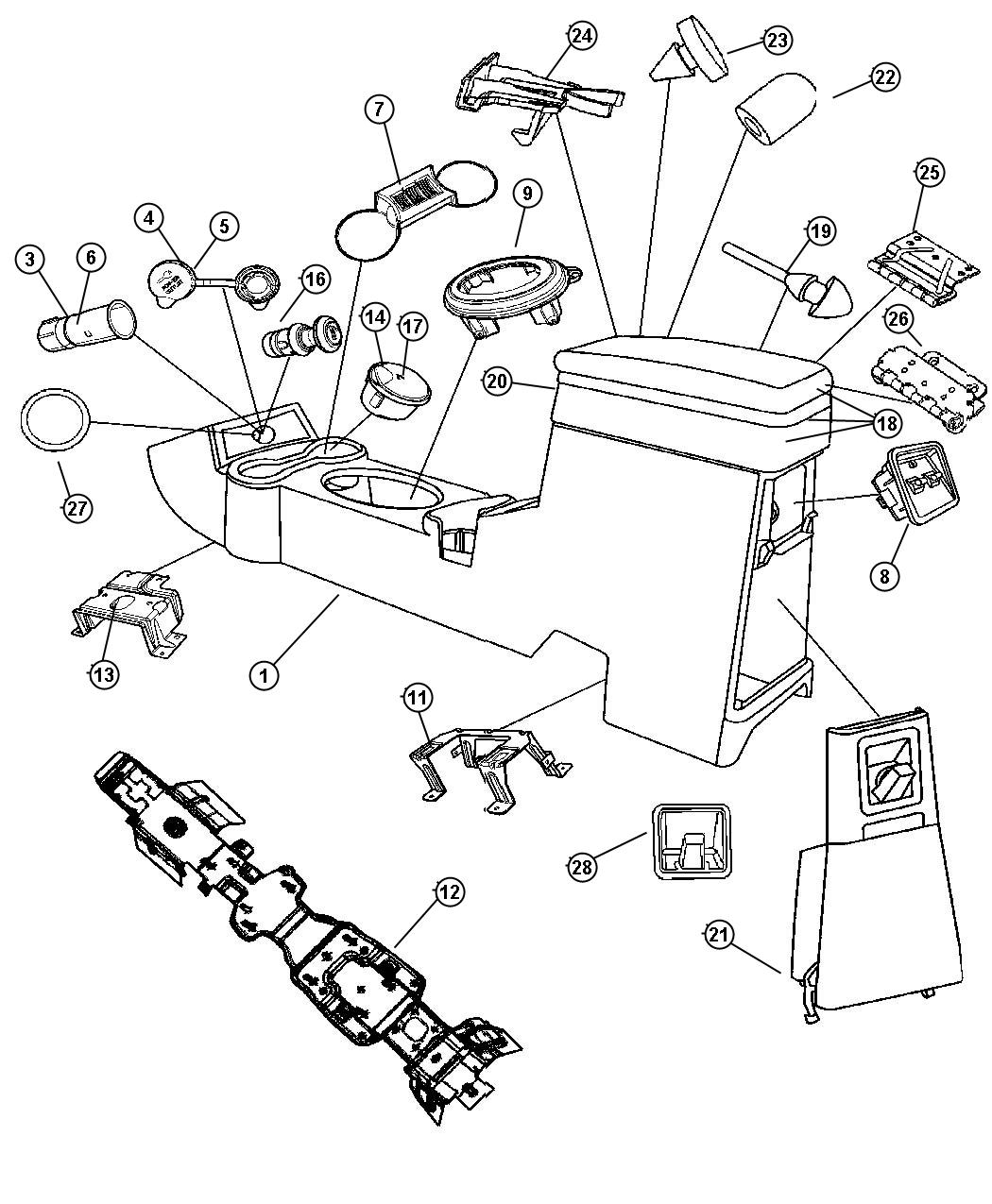 Console, Floor. Diagram