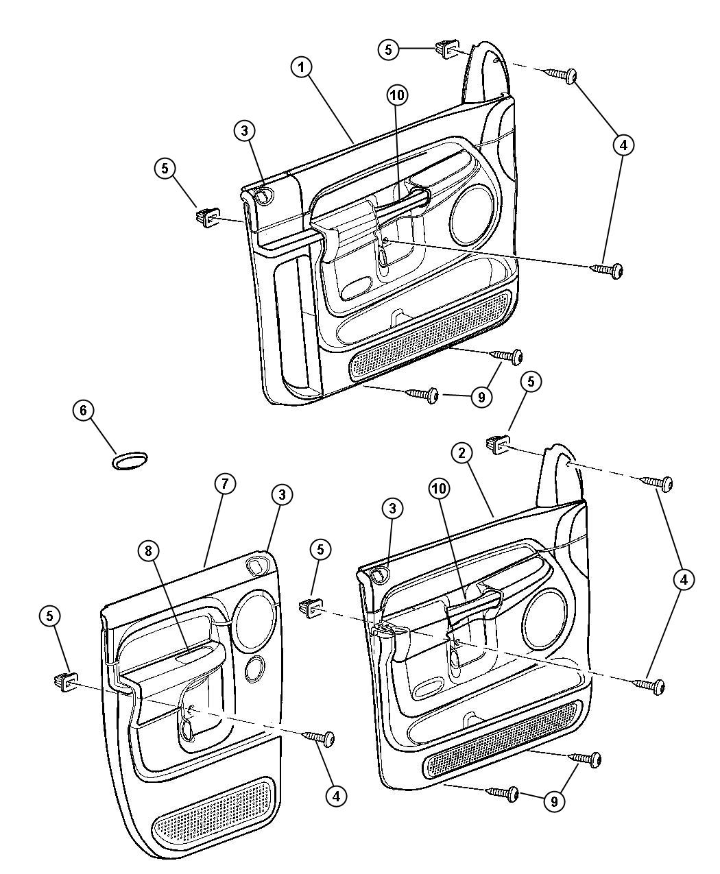 Door Trim Panels. Diagram