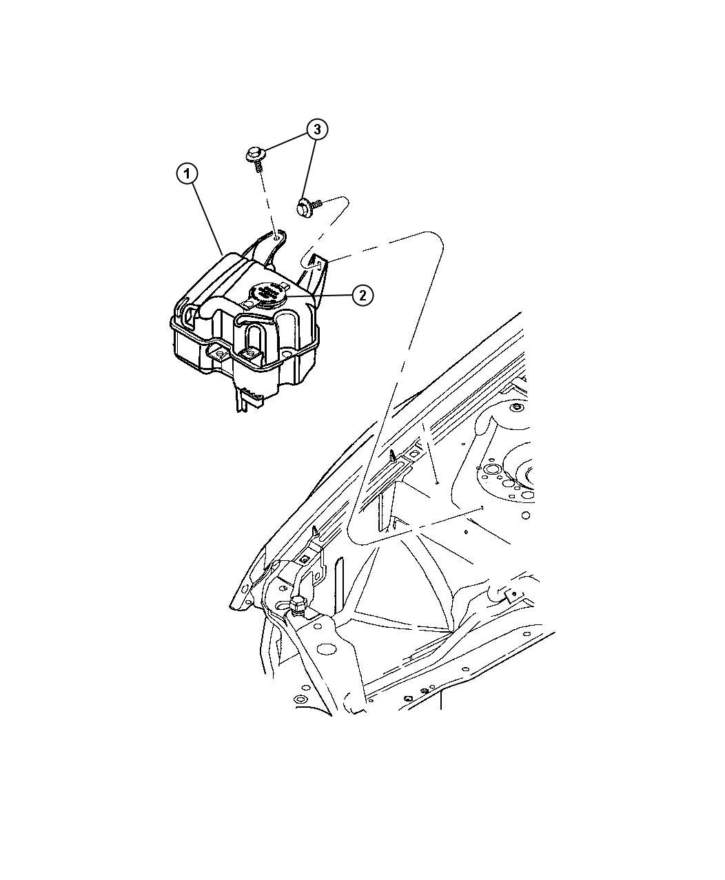 Diagram Coolant Reserve Tank. for your Chrysler 300  M