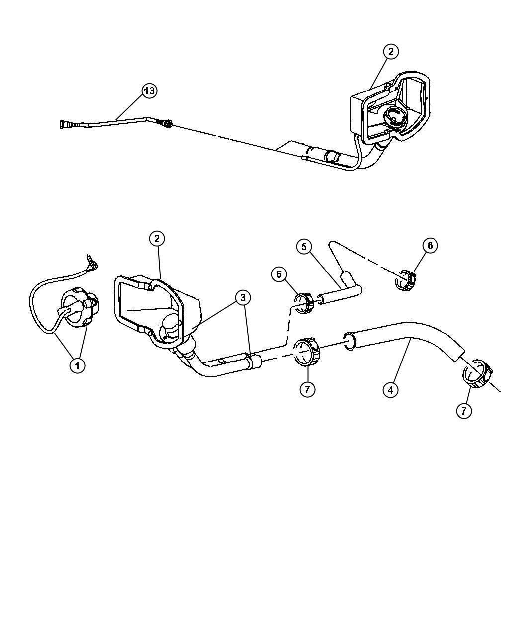 Fuel Filler Tube, 5.7 [Hemi "Magnum" 5.7L SMPI V8 Engine] 5.9L [ETO]. Diagram