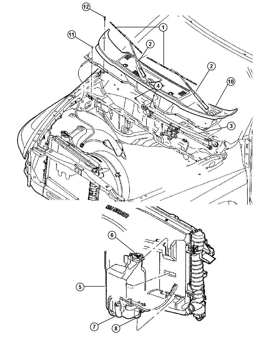 Windshield Wiper and Washer. Diagram