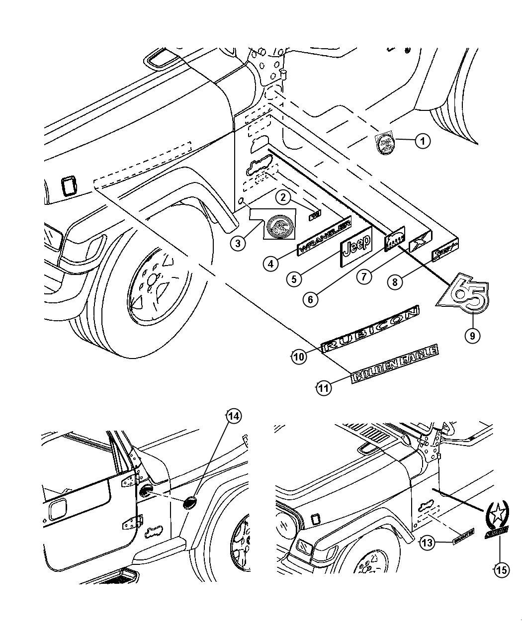 Diagram Decals. for your 2000 Chrysler 300  M 