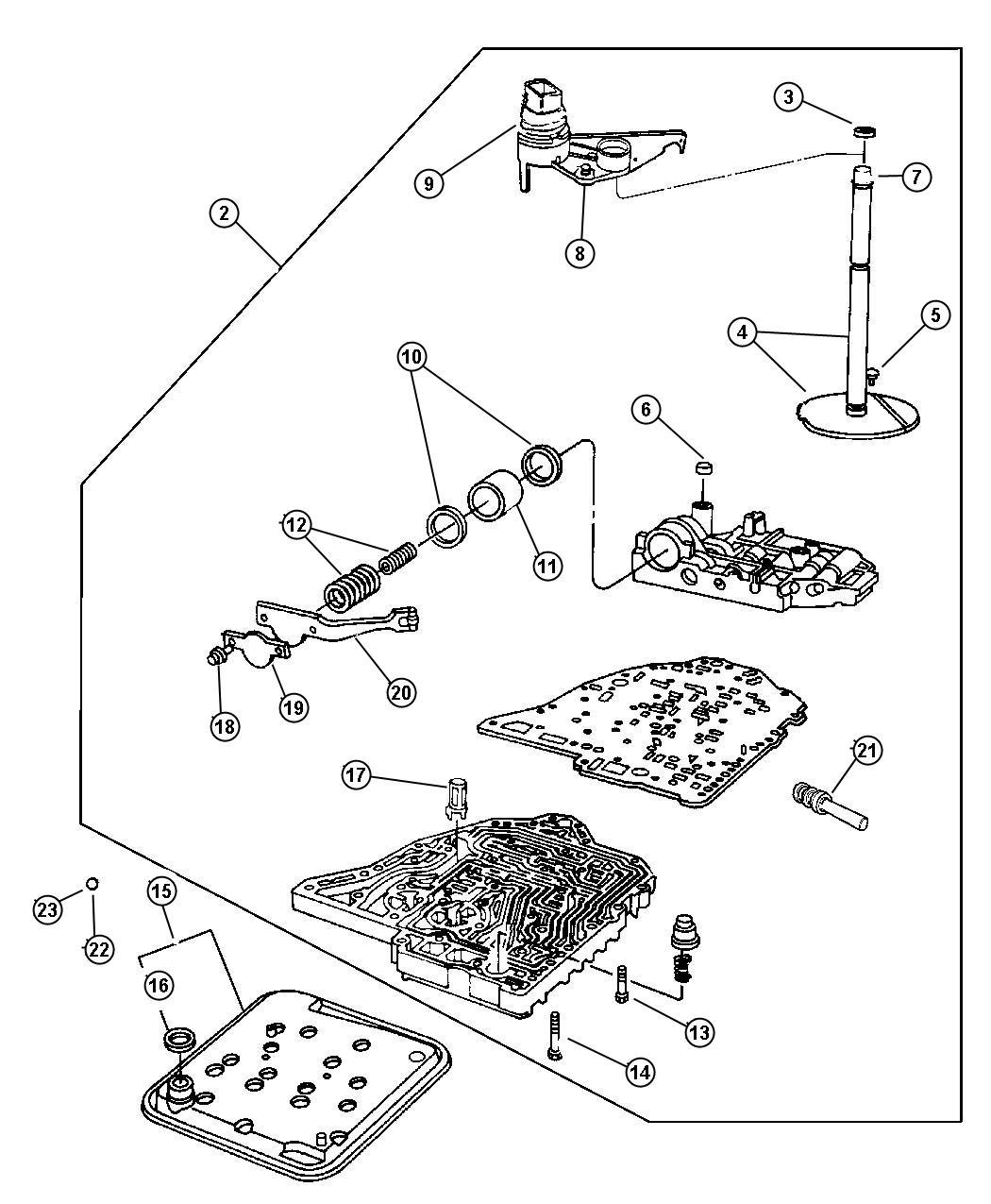 Diagram Valve Body. for your Chrysler