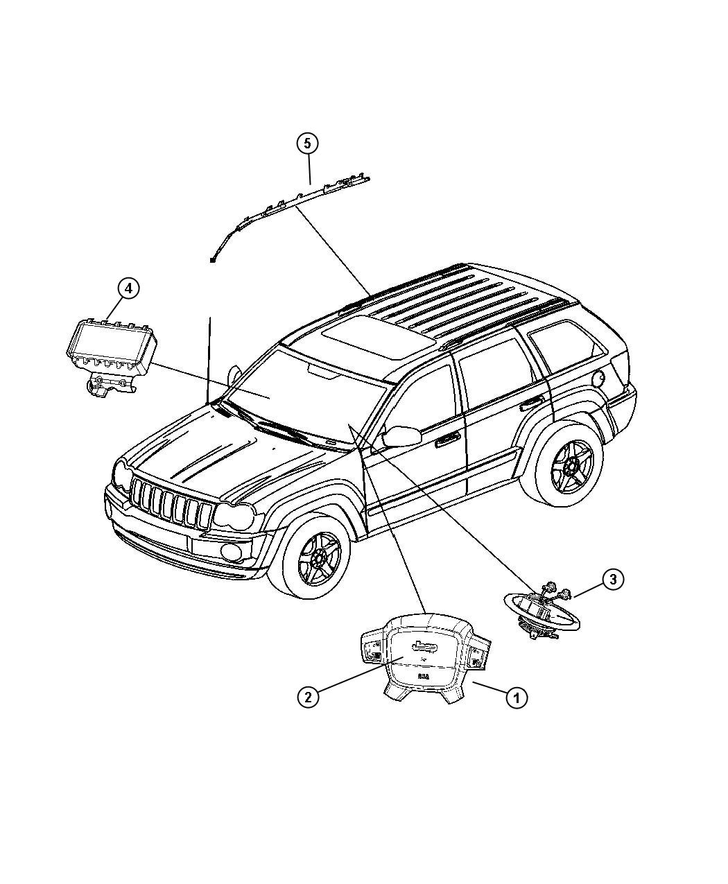 Diagram Air Bags and Clock Spring. for your 2000 Chrysler 300  M 