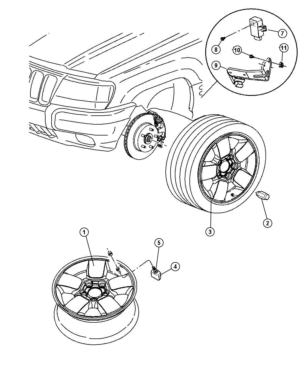 Wheels and Hardware. Diagram