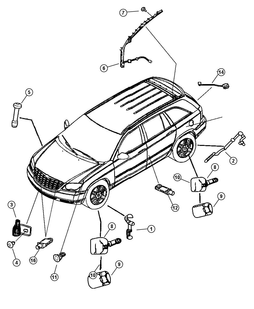 Diagram Sensors Body. for your Chrysler 300 M 