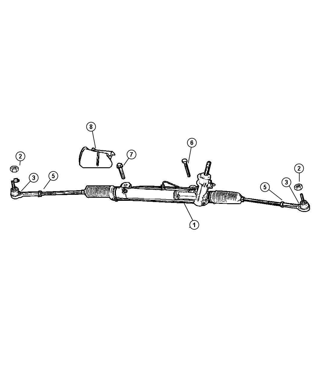 Diagram Gear, Rack and Pinion and Attaching Parts. for your Chrysler Pacifica  