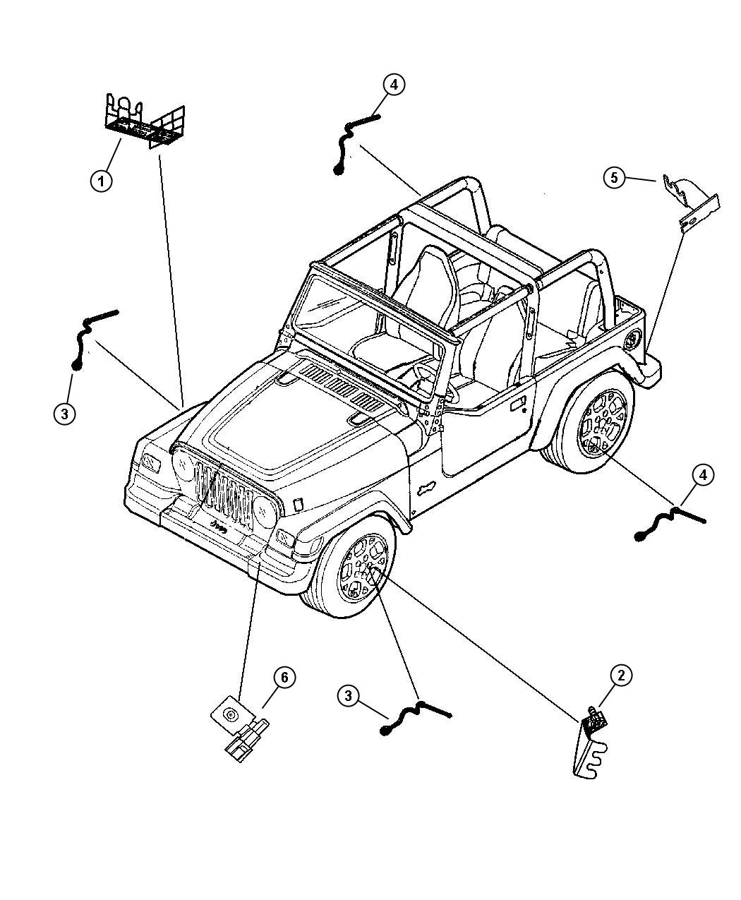 Diagram Sensors - Body. for your Jeep