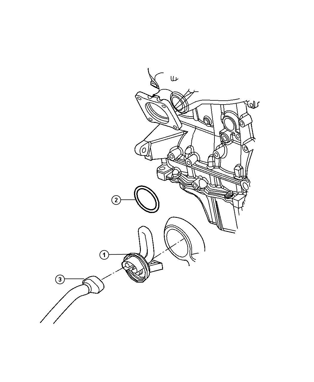 Diagram Cylinder Block Heater 3.8L [3.8L V6 OHV Engine]. for your 2017 Chrysler 200   