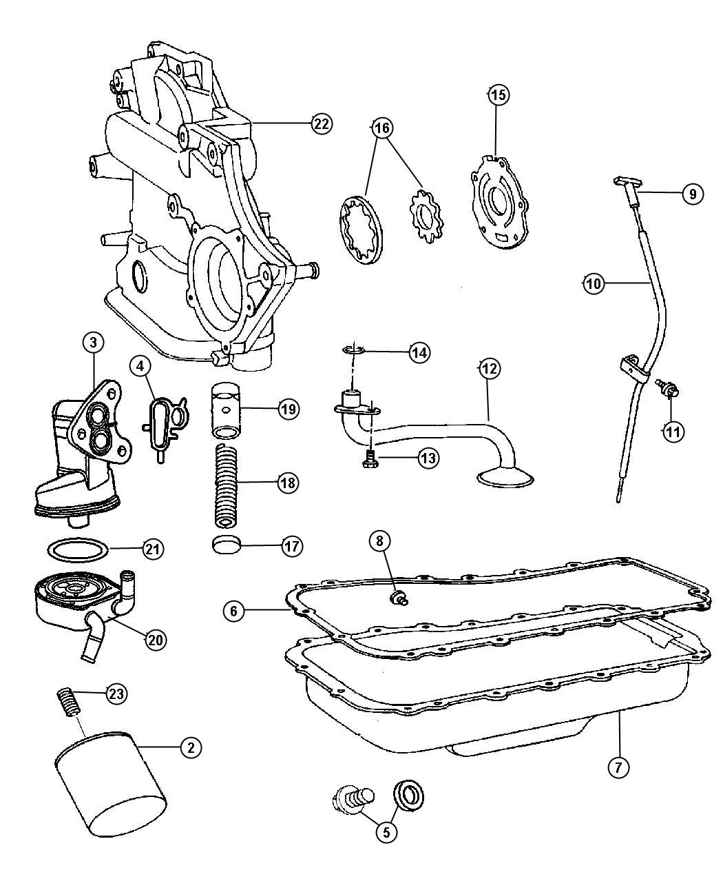 Engine Oiling 3.8L [3.8L V6 OHV Engine]. Diagram