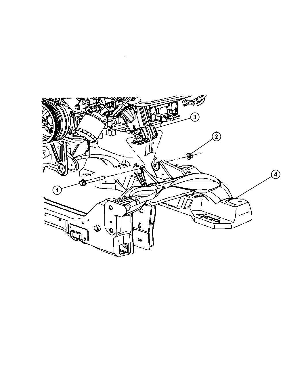 Diagram Front Mounts To Cradle. for your 2004 Chrysler 300  M 