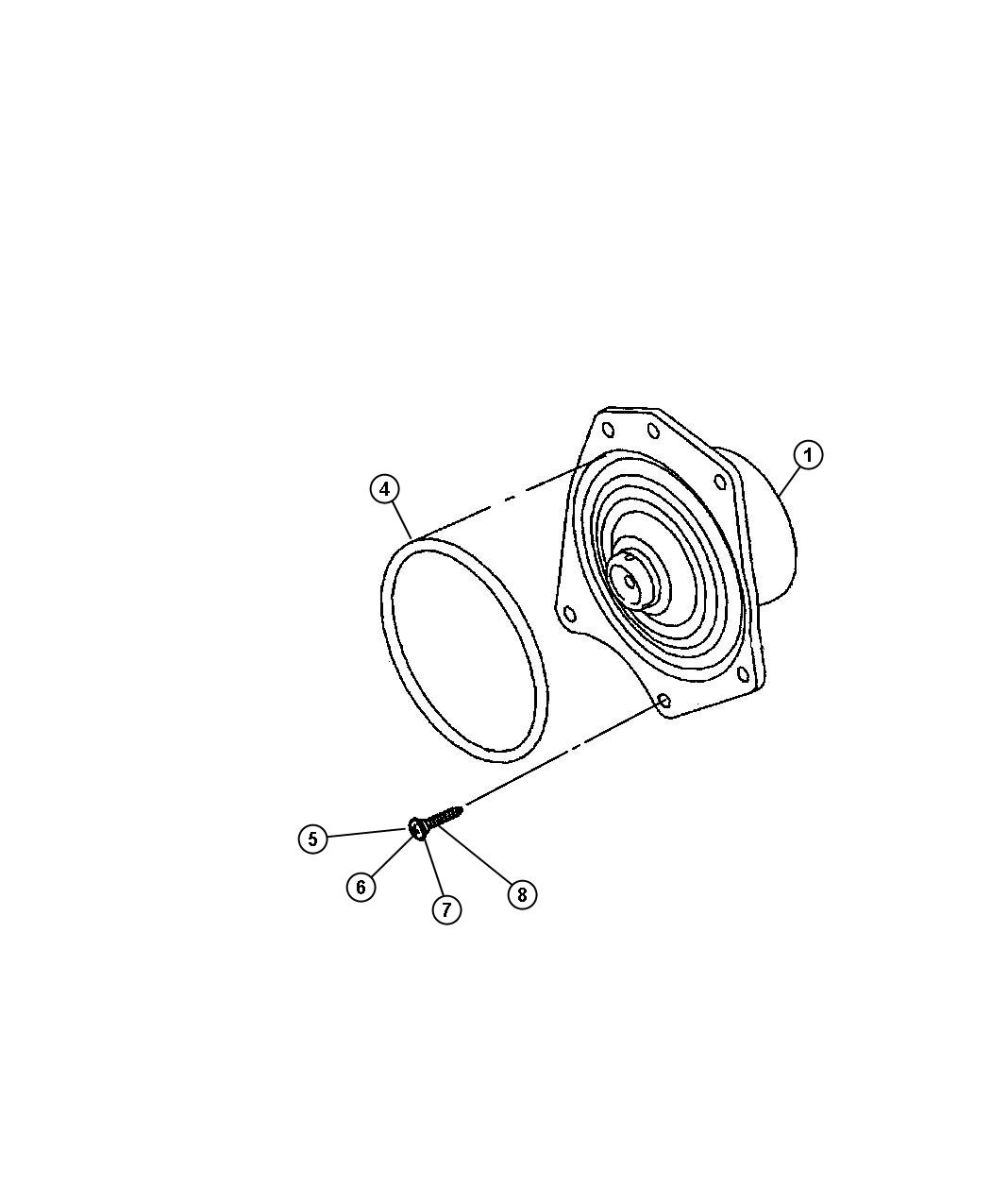 Diagram Water Pump and Related Parts. for your Chrysler Pacifica  