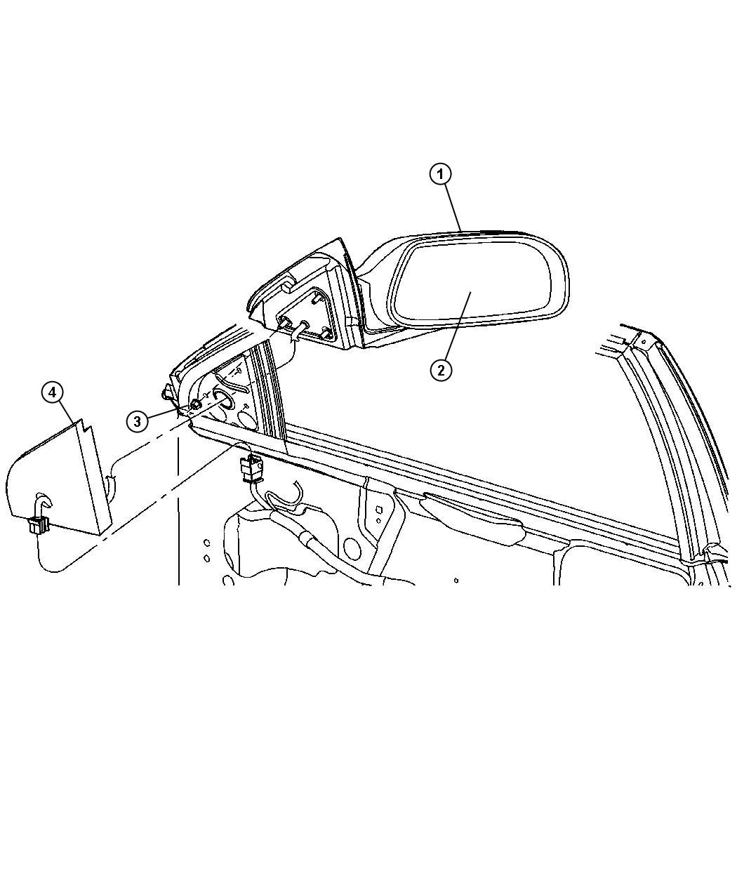 Diagram Mirror, Exterior. for your Chrysler 300 M 