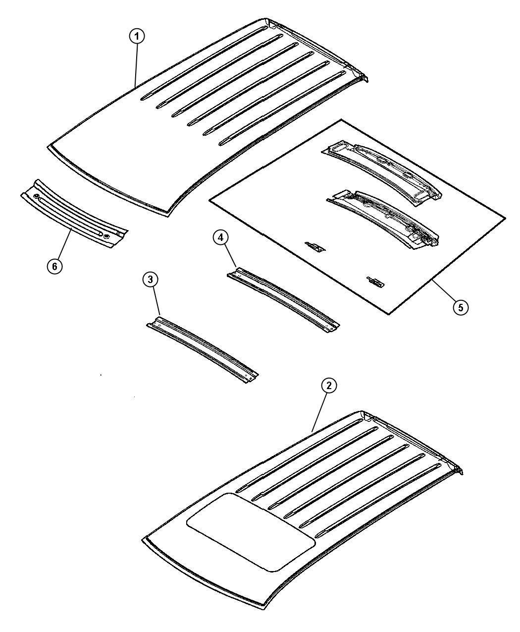 Full size assembly image of Roof Panel. (1/1)