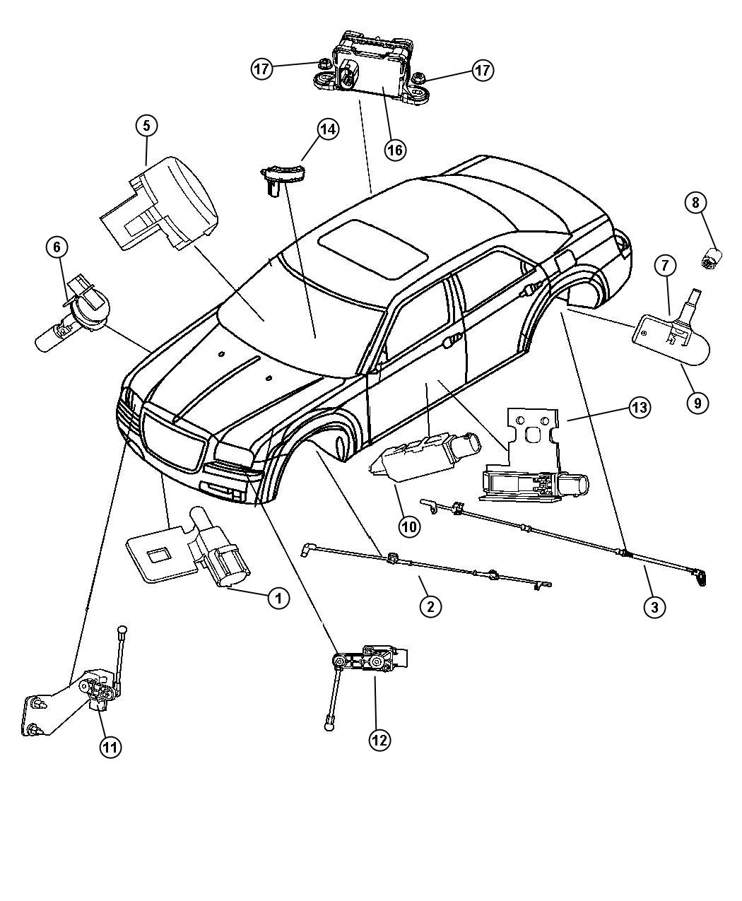 Diagram Sensors - Body. for your Chrysler